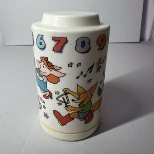 Vintage 1981 Johnson & Johnson Rhythm Roller Baby Rattle Toy - Numbers & Animals